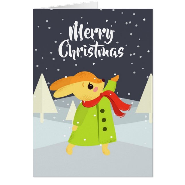 Navidades Bunny atrapando copos de nieve dulces (Frente)