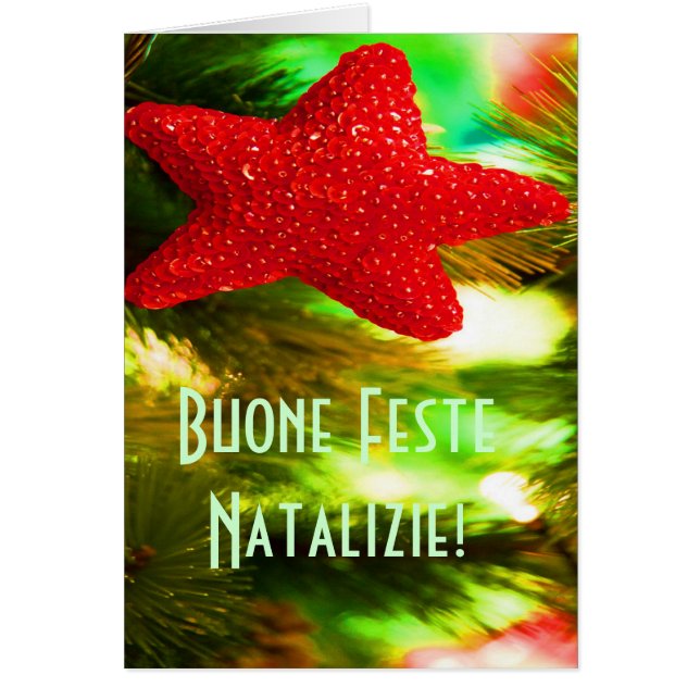 Navidades Buone Feste Natalización Estrella Roja I (Frente)