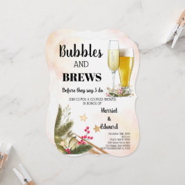 Navidades Burbuja y brea Parejas Ducha Invitación