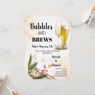 Navidades Burbuja y brea Parejas Ducha Invitación