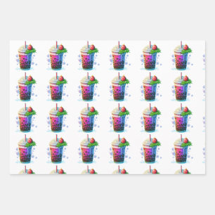 Navidades burbujan papel envolvente de té