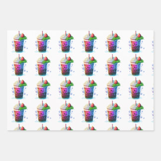 Navidades burbujan papel envolvente de té