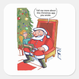 Navidades Business Partners pegatinas cuadrados gr