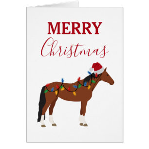 Navidades Caballo de Santa Hat Xmas Encendidos Nav