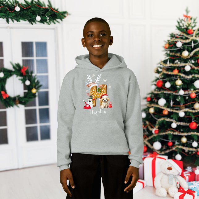 Navidades Cachorro Gingerbread Letra H Boy (Subido por el creador)