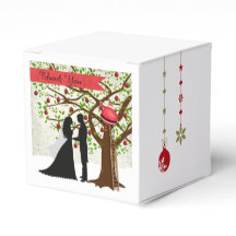 Navidades Caja de Favor de Boda Novia Groom Santa