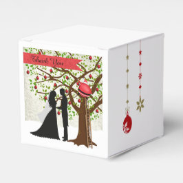 Navidades Caja de Favor de Boda Novia Groom Santa