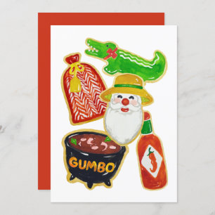 Navidades cajun cocina invitaciones