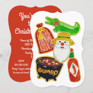 Navidades cajunes cocina invitaciones