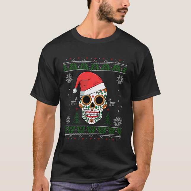 Navidades Calaver de suéter feo en el cráneo de az (Anverso)
