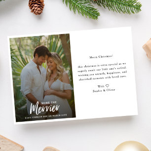 Navidades caligráficos Foto Invitación de embarazo