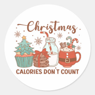 Navidades Calorías no cuentan Pegatinas