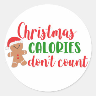 Navidades calorías no cuentan Pegatinas a favor