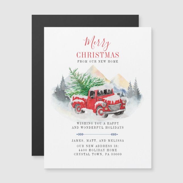 Navidades Cambio de dirección Invitación de despla (Anverso/Reverso)