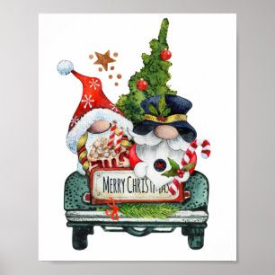 Navidades Camión Gnomes Impresión Desnupcial