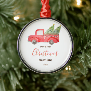 Navidades camionero primer adorno navideño de beb