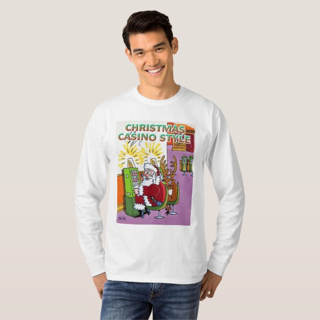 Navidades Camisa de manga larga estilo Casino (Anverso completo)