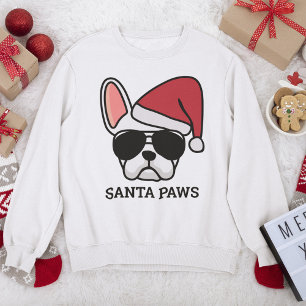 Navidades Camisas sudaderas de Bulldog blanco fran
