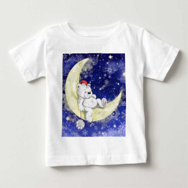 Navidades Camiseta bebé Soñando Oso Pequeño (Anverso)
