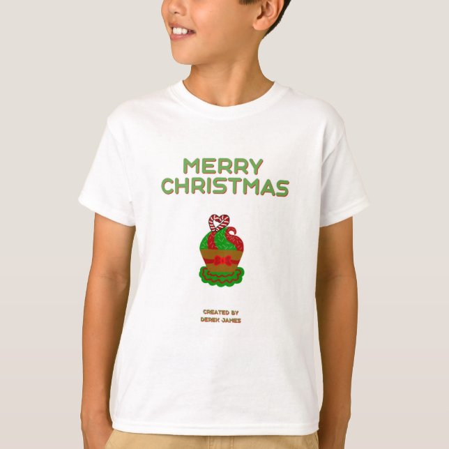 Navidades Camiseta blanca básica de niño (Anverso)
