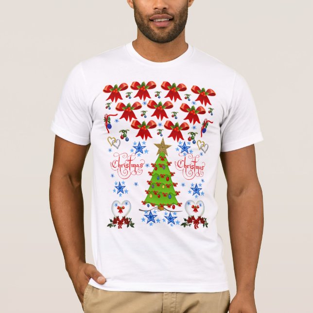 Navidades Camiseta blanca de manga corta de los ho (Anverso)