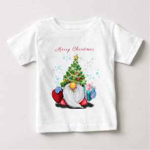 Navidades Camiseta Camiseta Gnome con regalo para