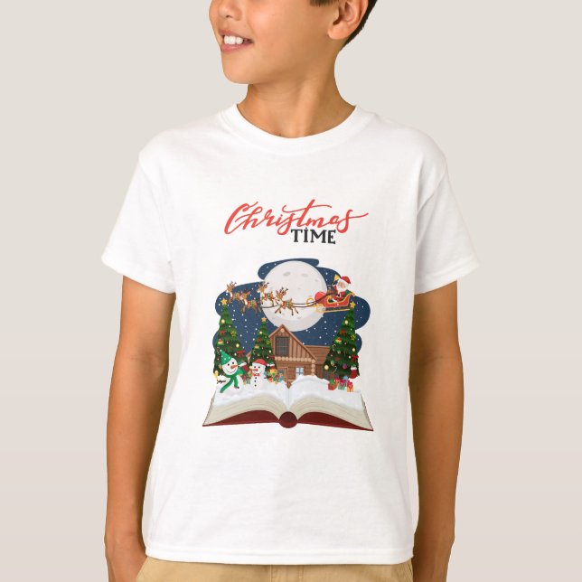 Navidades Camiseta de niño en el tiempo (Anverso)