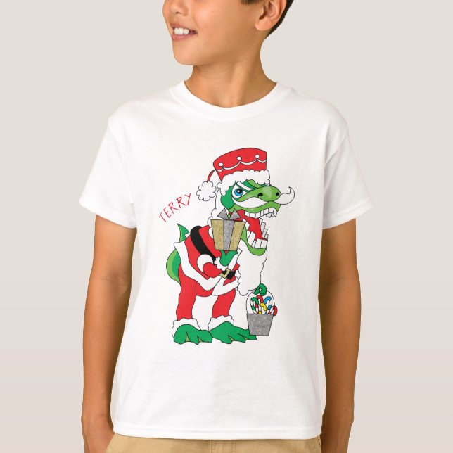 Navidades Camiseta TySANTAsaurus Rex (Anverso)