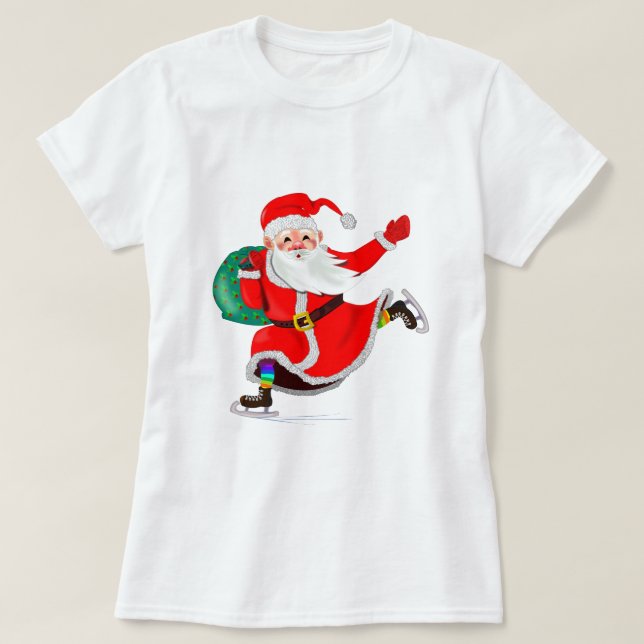Navidades Camisetas Santa Claus con regalos (Diseño del anverso)