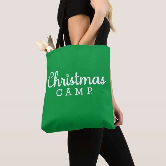 Navidades Camp Tote Bag | Verde | Bolsas de Navida (Detalle)