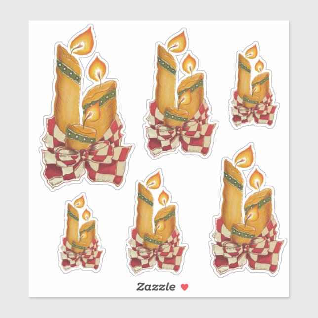Navidades Candles Vinyl pegatinas de corte (Hoja)