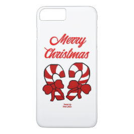 Navidades Candy Canes Apple iPhone 8/7 Plus Funda