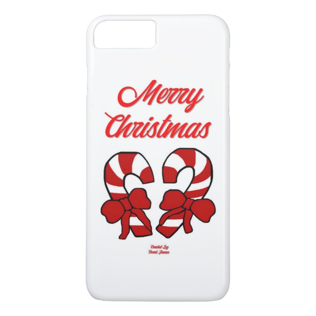 Navidades Candy Canes Apple iPhone 8/7 Plus Funda (Reverso)