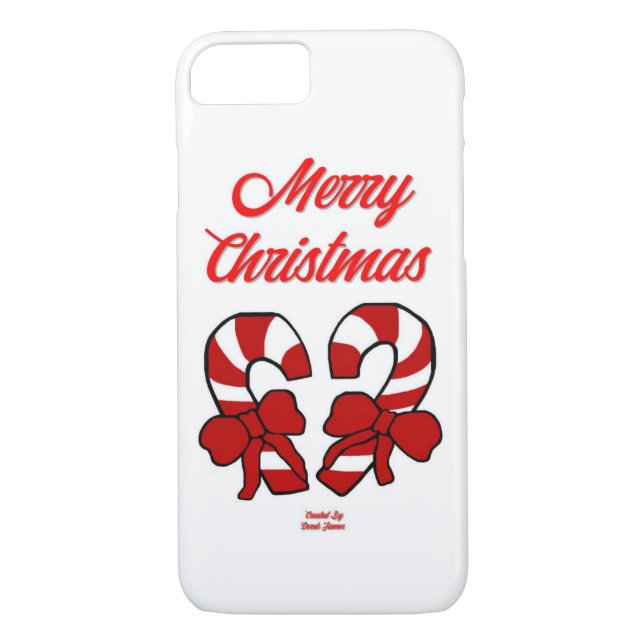 Navidades Candy Canes Apple iPhone Funda 8/7 (Reverso)