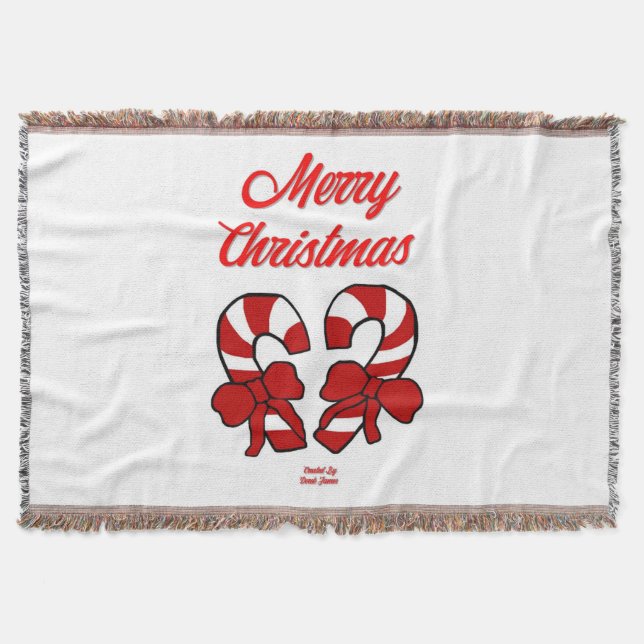 Navidades Candy Canes lanzan una manta (Anverso)