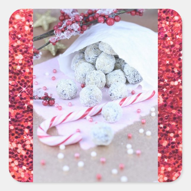 Navidades Candy Canes Pegatina (Anverso)