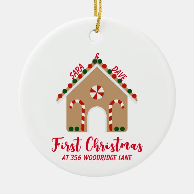 Navidades Candy Primer Ornamento De Navidad (Frente)