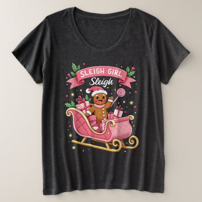 Navidades Candy Sleigh Chica Gingerbread Holiday (Anverso del diseño)