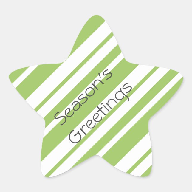 Navidades Candy Stripe Star Pegatina (Anverso)