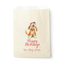 Navidades cantando bolsas de regalo para perros