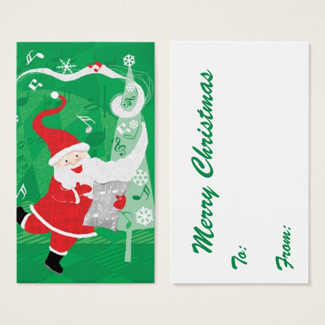 Navidades, cantando y bailando Santa Claus (Anverso y reverso)