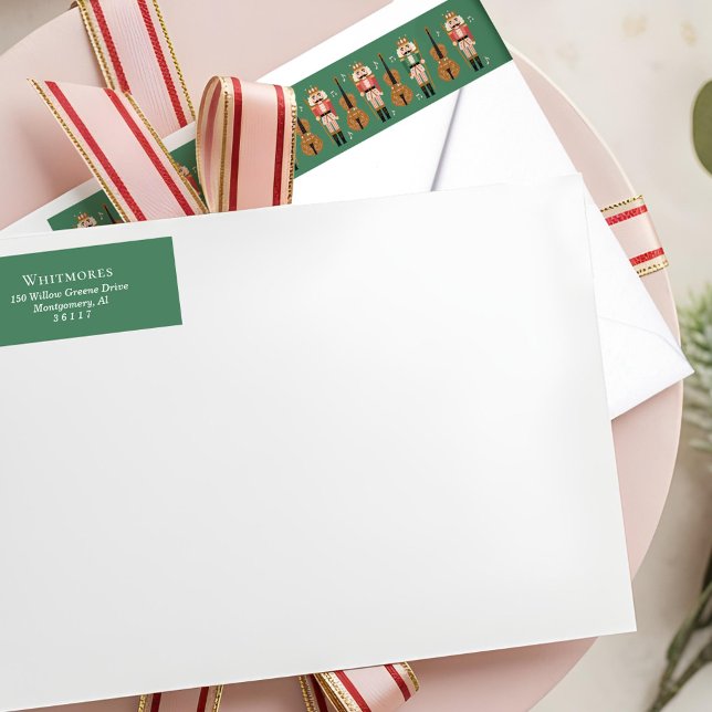 Navidades caprichosos Ballet de desnudez Violin Mú (Whimsical Christmas Nutcracker Ballet Violin Music Wrap Around Label)