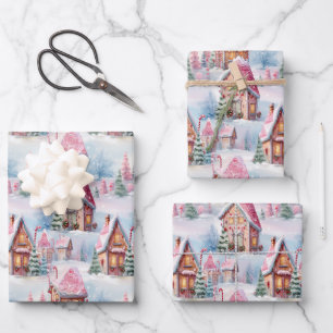 Navidades caprichosos envolviendo diseño de papel
