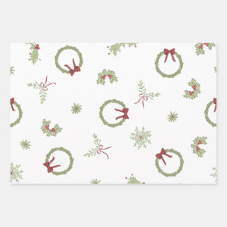Navidades caprichosos envolviendo hojas de papel