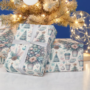 Navidades caprichosos festivos envolviendo papel