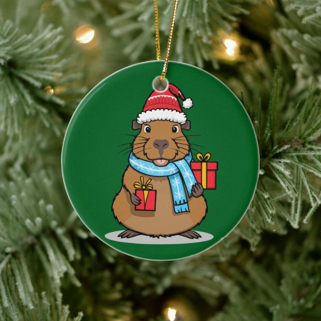 Navidades Capybara Ornamento cerámico (Árbol)
