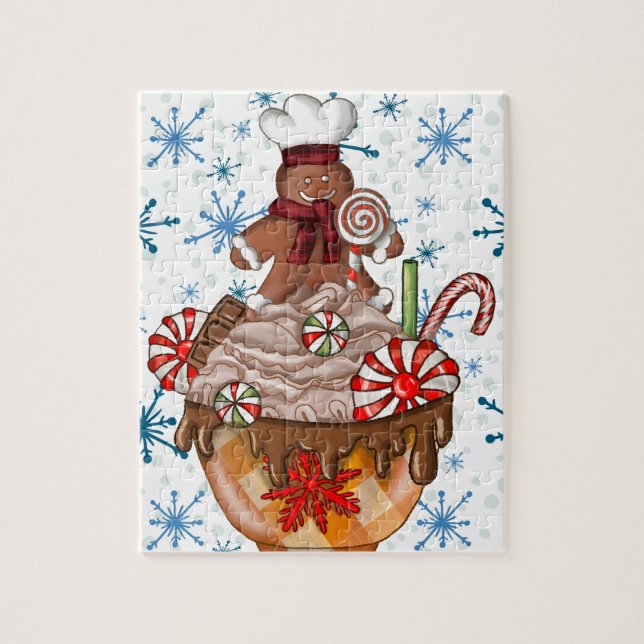 Navidades caramelos y rompecabezas de jigsaw de ji (Vertical)