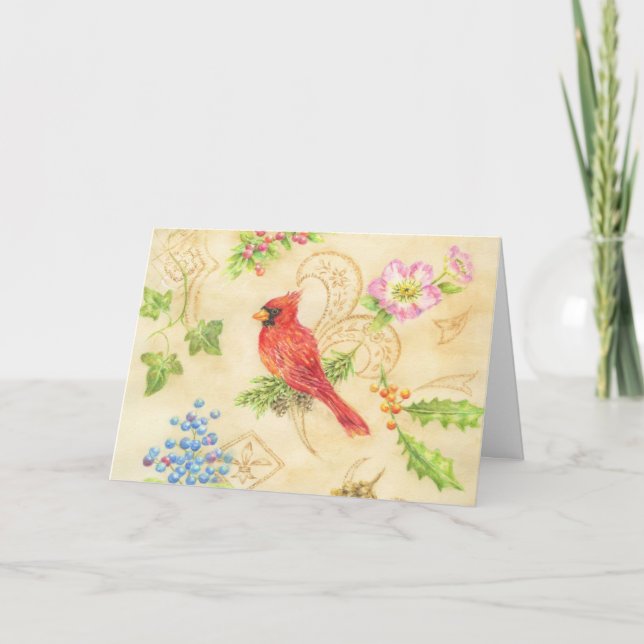 Navidades Cardenales Cualquier Casilla De Nota En  (Anverso)