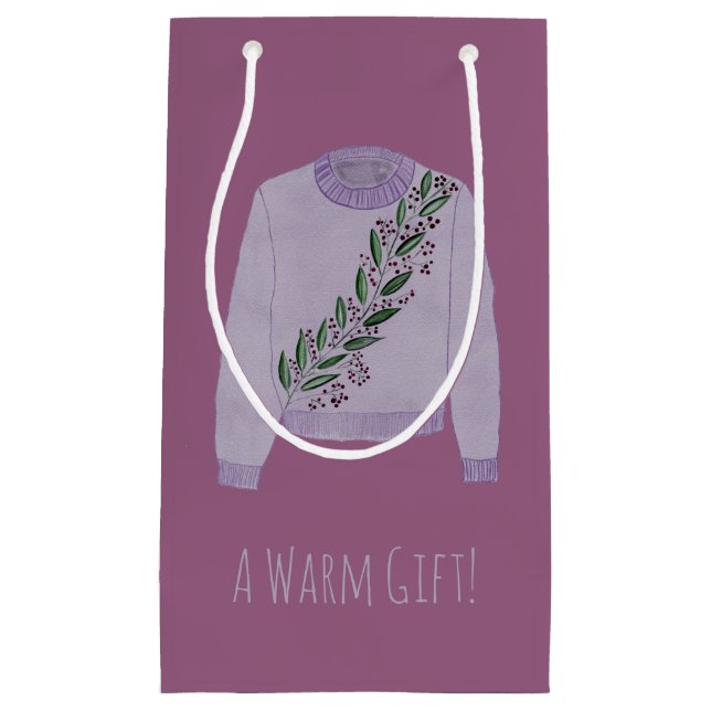 Navidades cariñosos cálidos Sweater Pequeña Bolsa  (Anverso)