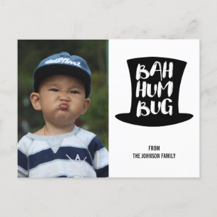 Navidades Carol Bah Humbug Foto postal